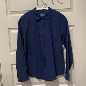 Untuckit Navy Blue Isabella shirt, size 8
